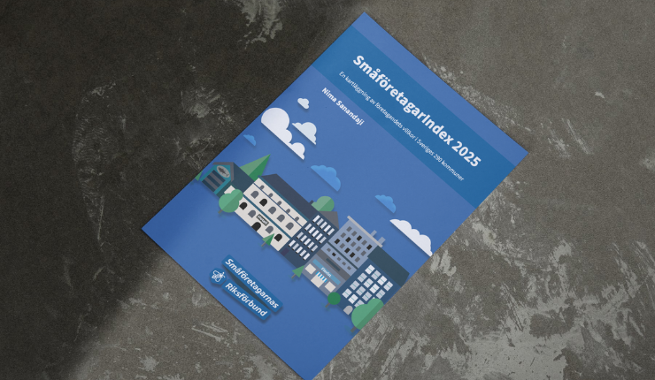 Omslag till broschyren Småföretagarindex 2025